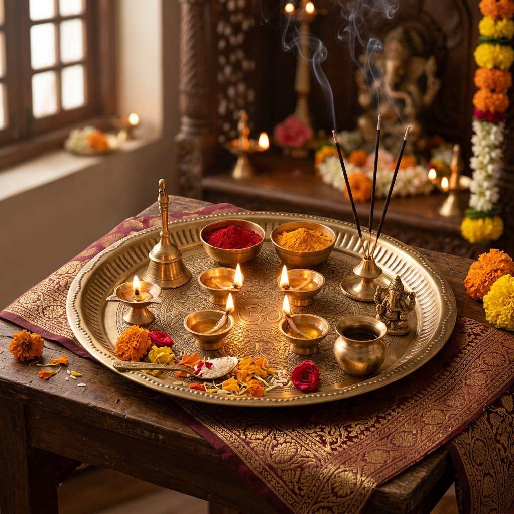 Brass Pooja Thali